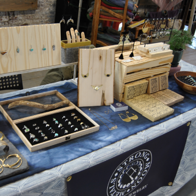 Brass Teardrop Hoops