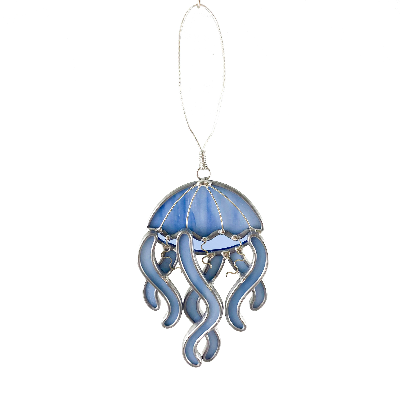 Stained Glass Jellyfish Ornament