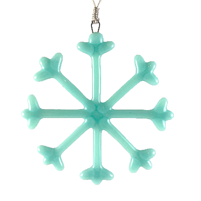 Fused Glass Snowflake Ornament