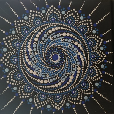 Mandala Dot Painting On Canvas
