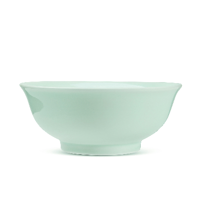 24 Oz Soup Bowl, Porcelain Soup Bowl, 7" Diameter - Porcelain Bowl For Noodle Soup, Cereal, Pasta, Salad, Fruits - Dishwasher & Microwave Safe - Green