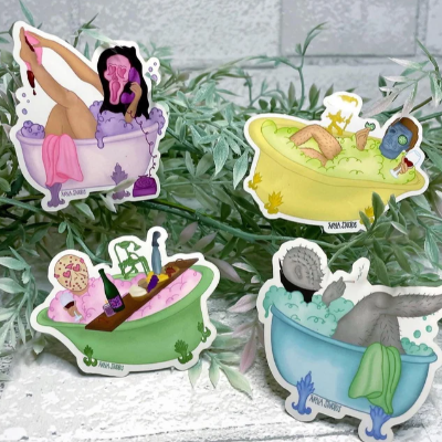 Spooky Spa Babes Sticker Pack - 4 Stickers