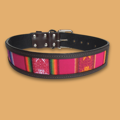 Andean Pattern Leather Collar