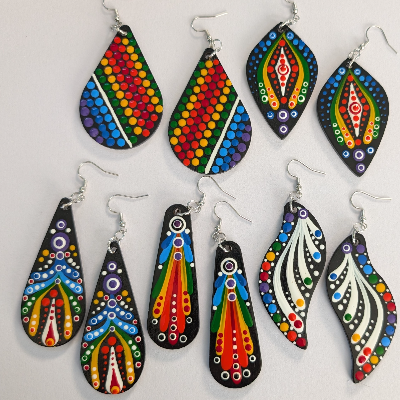 Hand Painted Earrings & Pendant Necklaces