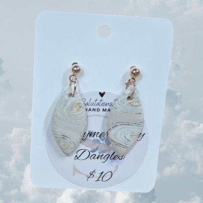 Polymer Clay Nuetral Earrings