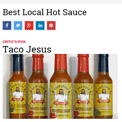 Taco Jesus Hot Sauce