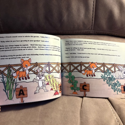 "Your Name" Alphabet Garden - Book 'N Buddy Combo
