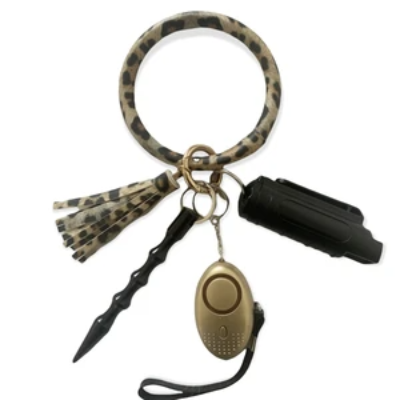 Leopard Print Keychain