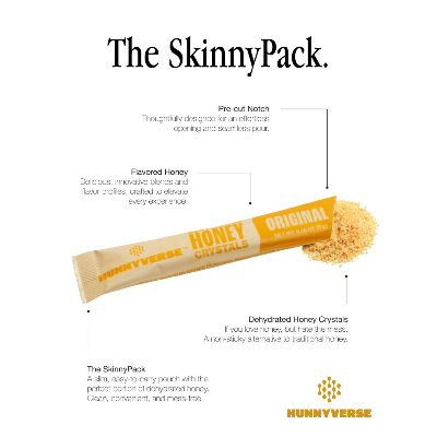 Dehydrated Honey Crystals - Original - Skinny Packs - 30 Ct Pouch