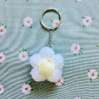 Cherry, Daisy, Heart, Strawberry Crochet Keychain