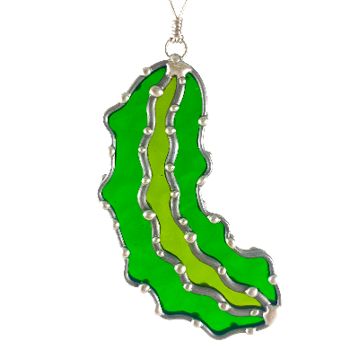 Stained Glass Pickle Ornament