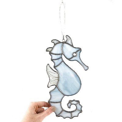 Stained Glass Seahorse Suncatcher