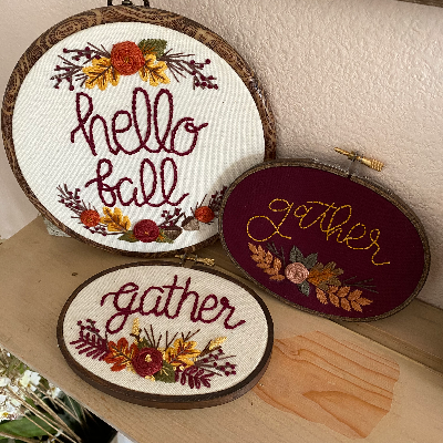 Gather Oval Embroidery Hoop