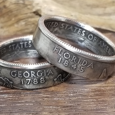 State Quarter Coin Rings