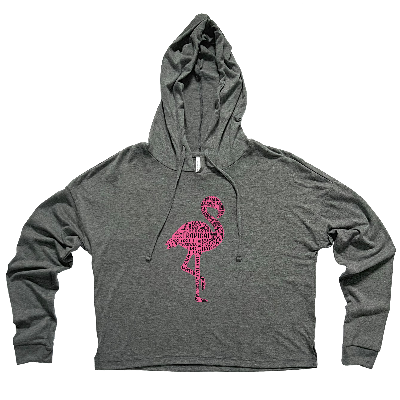 Flamingo Lightweight Crop Hoodie