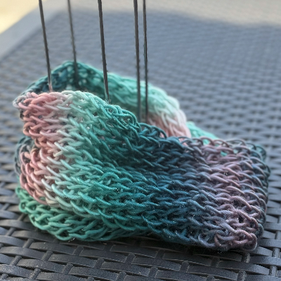 Knitted Beanie And Infinity Scrarfb