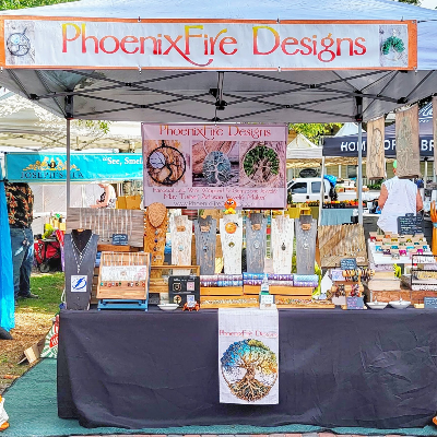 Phoenixfire Designs Sample Booth Photo