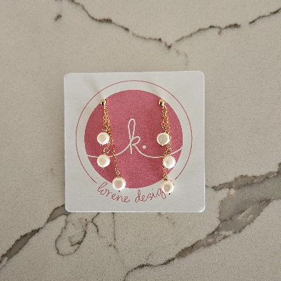 Handmade Pearl Necklace And Earrings