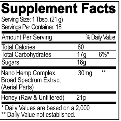 Raw Hemp Honey - Clover