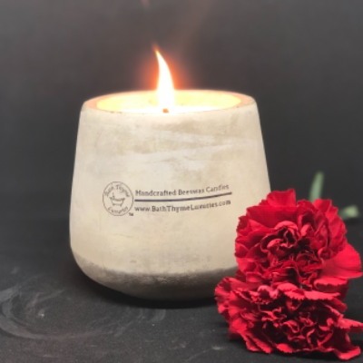 Beeswax Concrete Container Candles
