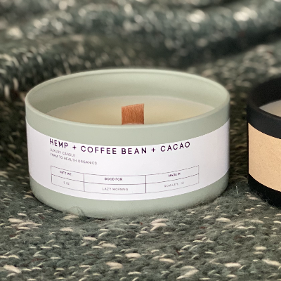 Hemp + Coffee Bean + Cocoa Infused Woodwick Candle