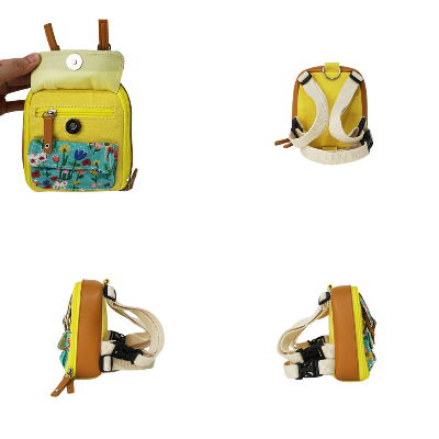 Ruffsack Handmade Dog Backpack With Harness – Dale In Yellow Floral