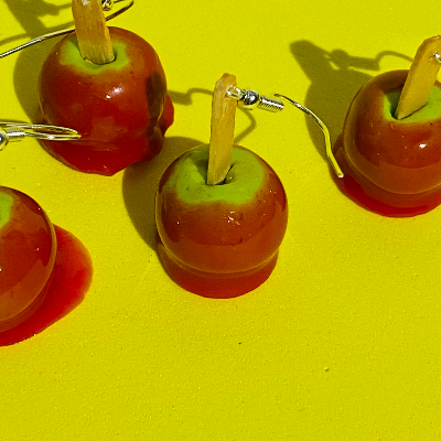 Candied Apple Earrings