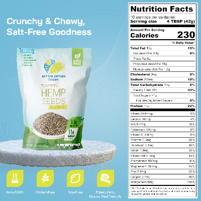 Toasted Hemp Seeds Salt Free