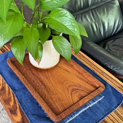 Small African Teak Vanity Tray