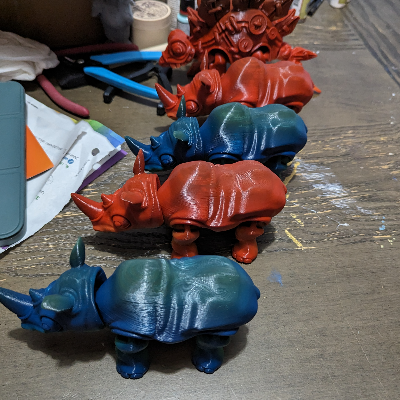 3d Printed Rhinos