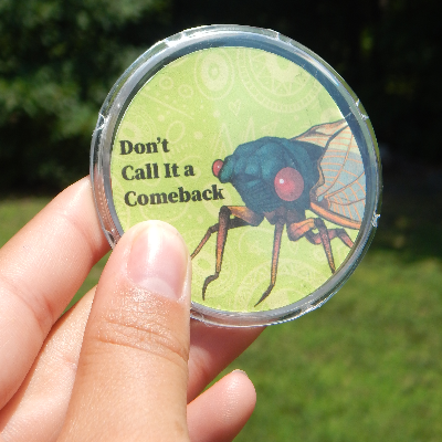 Don't Call It A Comeback- Cicada Button Pin