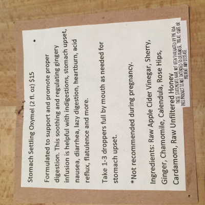 Stomach Settling Oxymel