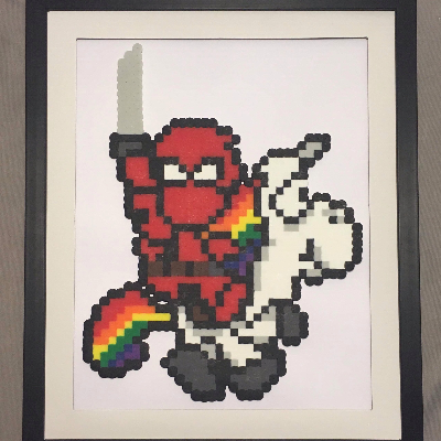 8x10 Framed Pixelated Characters