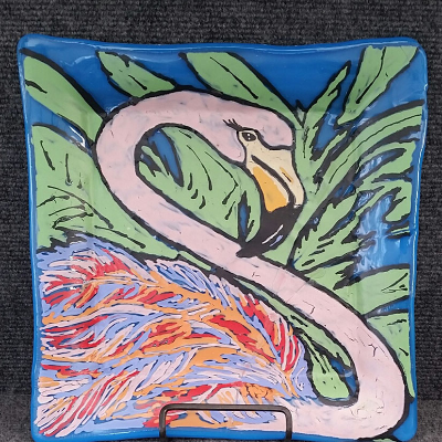 Enamel Painted Fused Glass