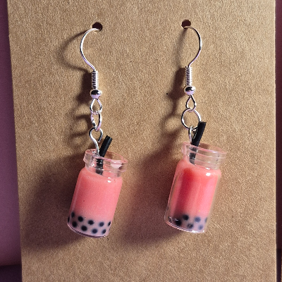 Illuminating Boba Tea Earrings