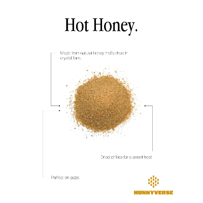 Dehydrated Honey Crystals - Hot - Bulk Pack - 12oz Pouch