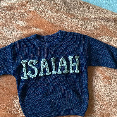 Custom Name Embroidered Toddler Sweater