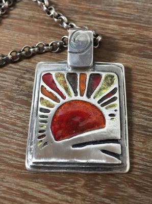 "Dawn A New Day" Sterling With Glass Enamel