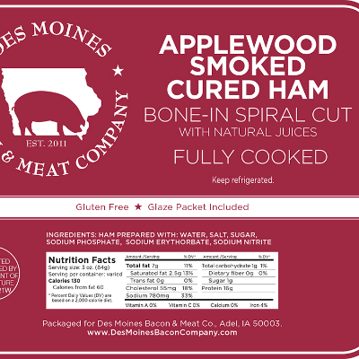 Applewood Cured Bone In Spiral Ham
