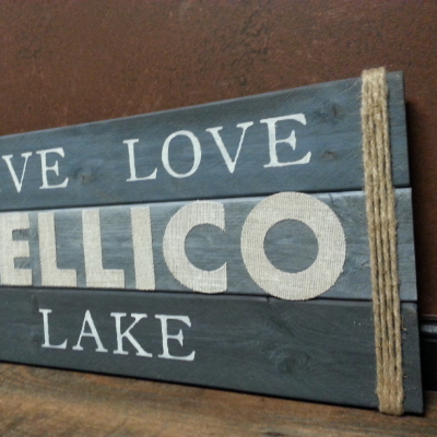 Lake Sign Rustic Decor
