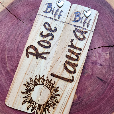 Wood Burned Bookmarks