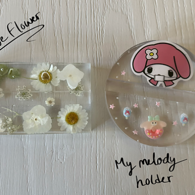 Handmade Resin Business Card/Cellphone Holder
