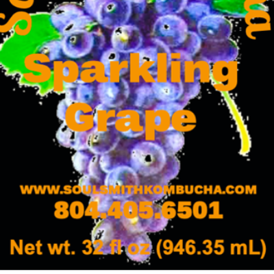 Soulsmith Sparkling Grape Kombucha 32 Oz.