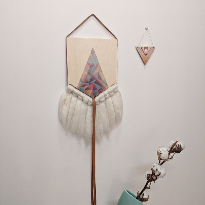 Wood & Wool Hanging