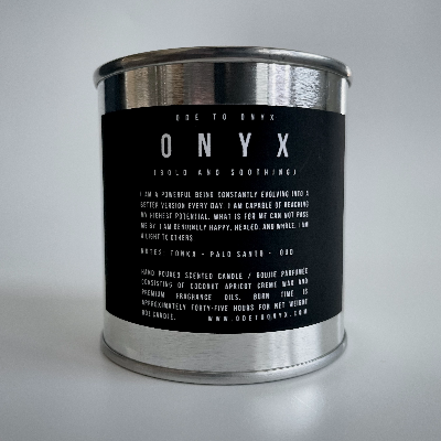 Onyx | Tonka + Palo Santo + Oud Premium Scented Candle