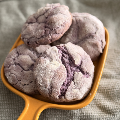 Ube Crinkle Cookies