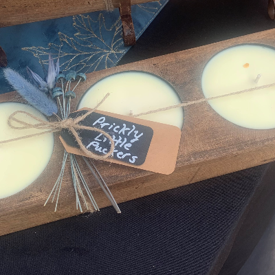 Wooden Cheese Mold Soy Candle