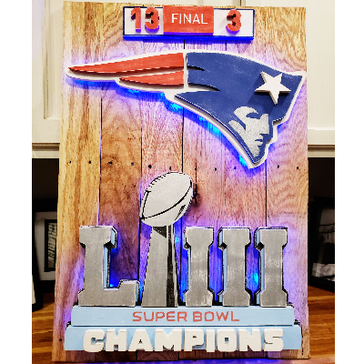 New England Patriots: Super Bowl 53 Champions - Cut & Burn LLC