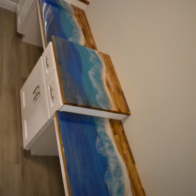 14' Epoxy Beach Scene Table Top