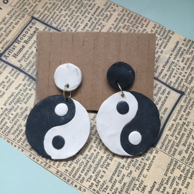 Yin Yang Earrings Kitty Brat Jewelry Marketspread